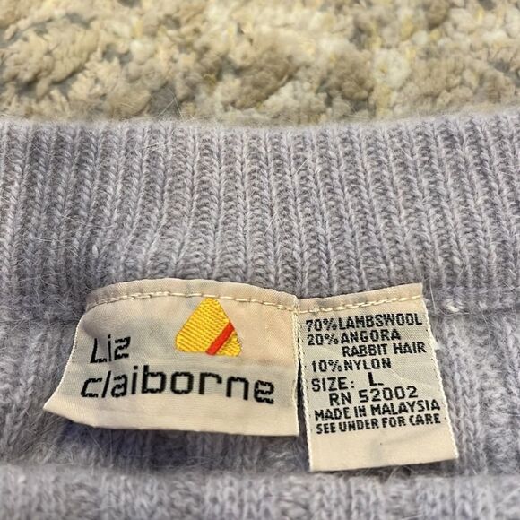 VTG Liz Claiborne knot Lambswool Angora Rabbit hair pencil skirt size Large EUC - Picture 3 of 5